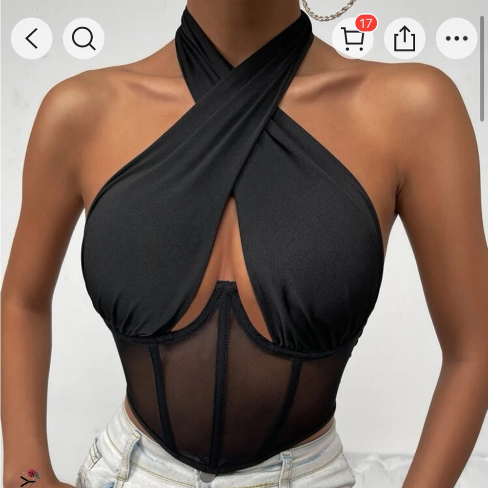 Black going out top